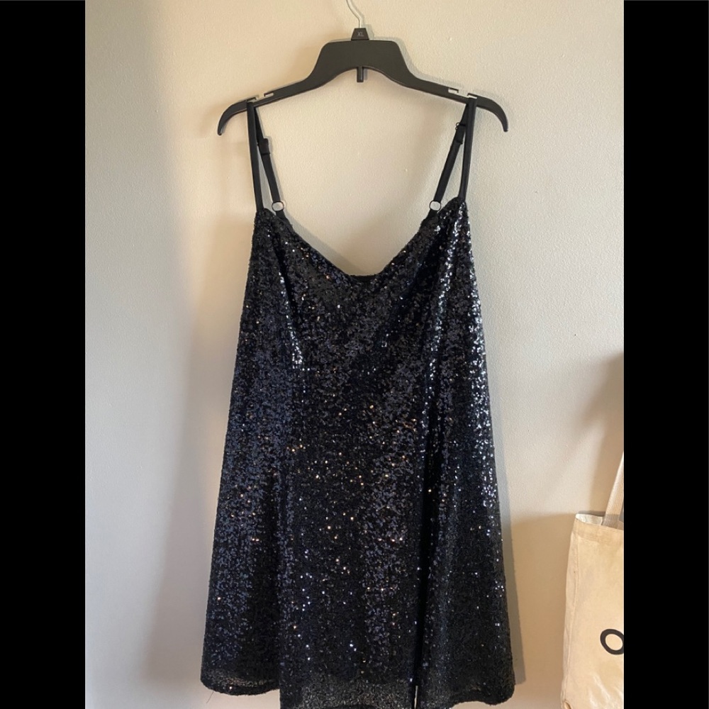 Black Sequin Dress 2x